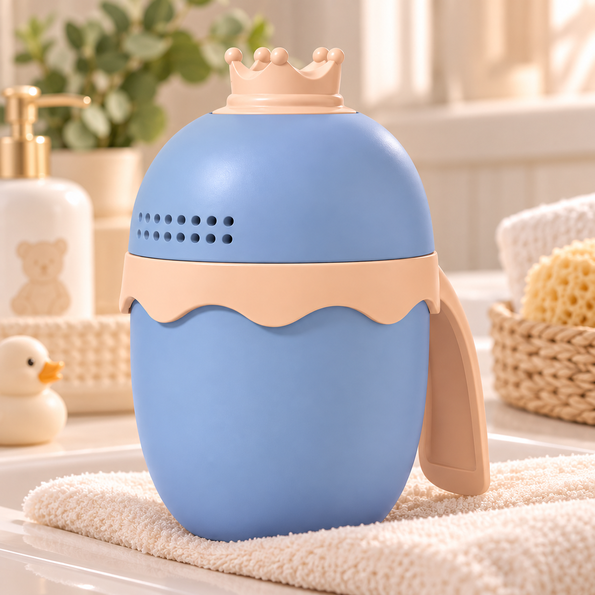 Purple Baby Bath Rinse Cup for Bath Time
