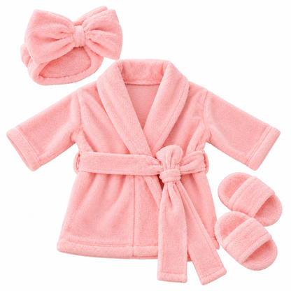 Luxury Baby Bathrobe Gift Set – Blush Pink