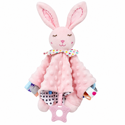 Pink Rabbit Sensory Comfort Toy with Teether