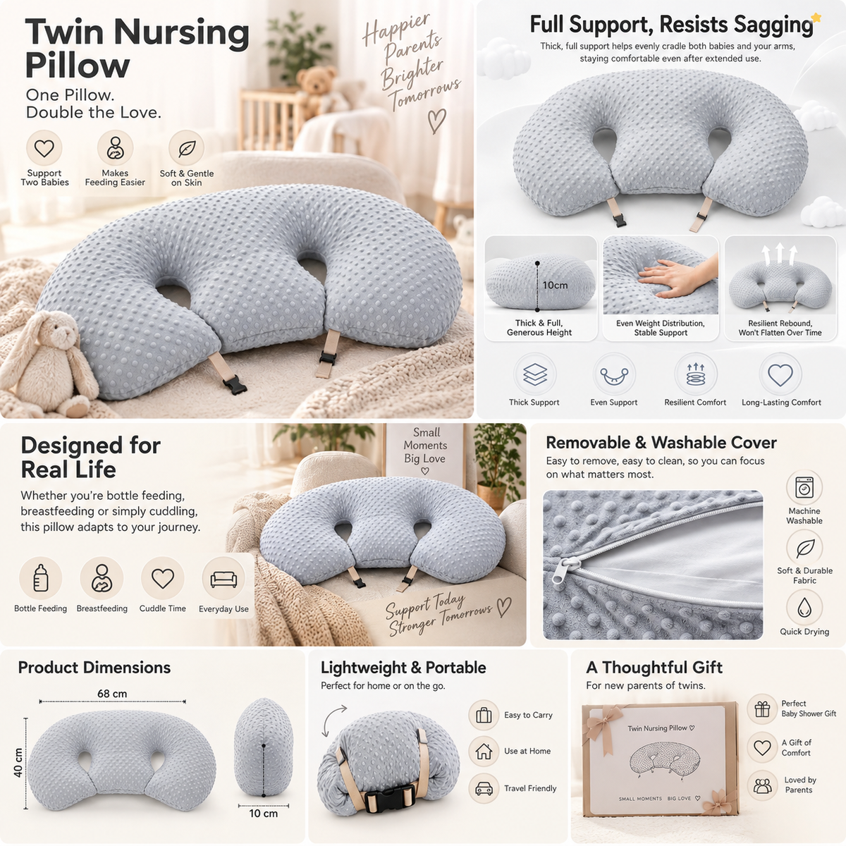 Twin Feeding & Nursing Pillow