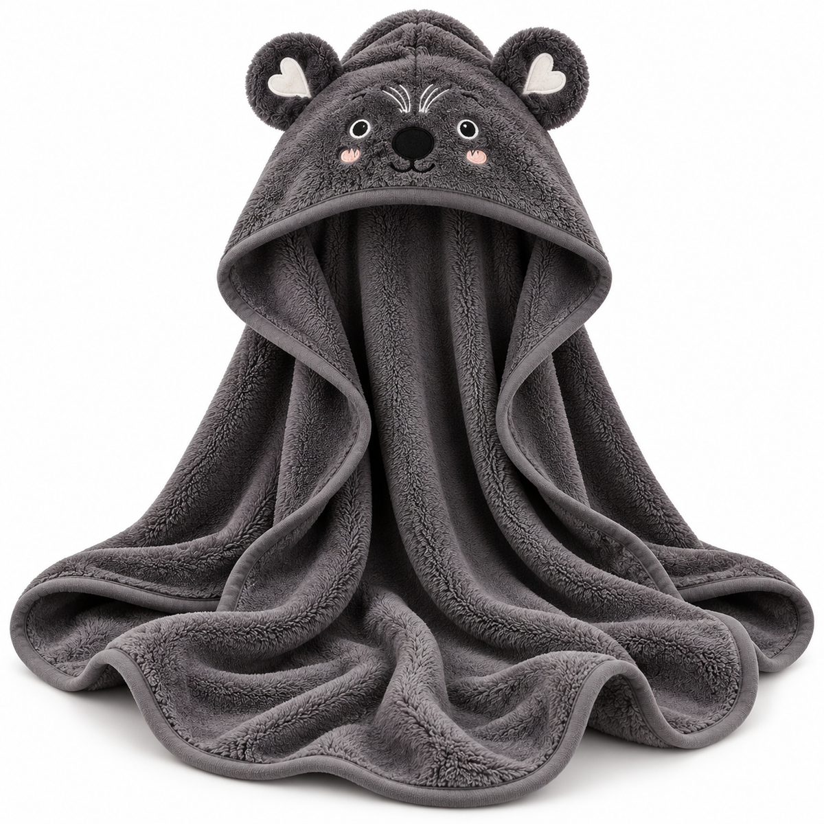 Koala Hooded Baby Bath Towel – Ultra Soft & Absorbent 80 × 80 cm