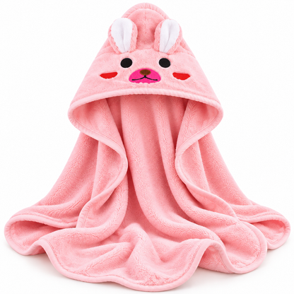 Rabbit Hooded Baby Bath Towel – Ultra Soft & Absorbent 80 × 80 cm
