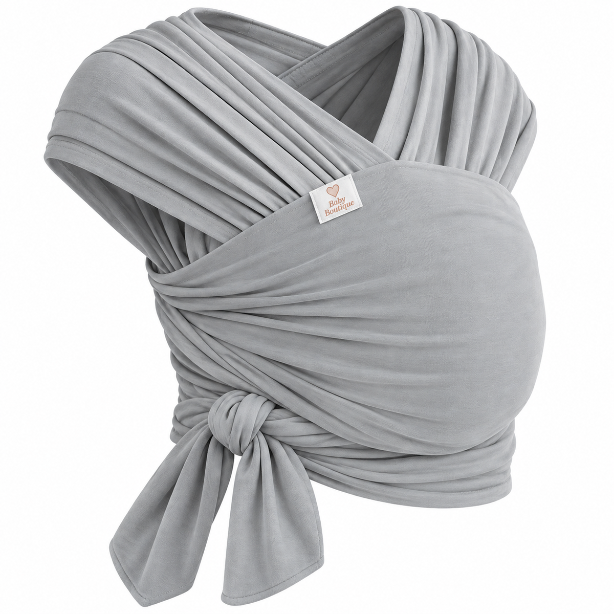 Premium Soft-Stretch Baby Wrap Carrier – Grey